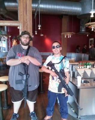 Fatty and Snowboots at Chipotle.jpg
