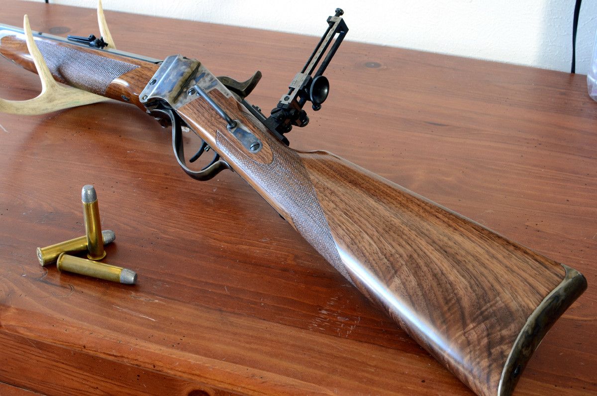 This is a Pedersoli Sharps rifle, modeled after the Quigley Down Under gun ...