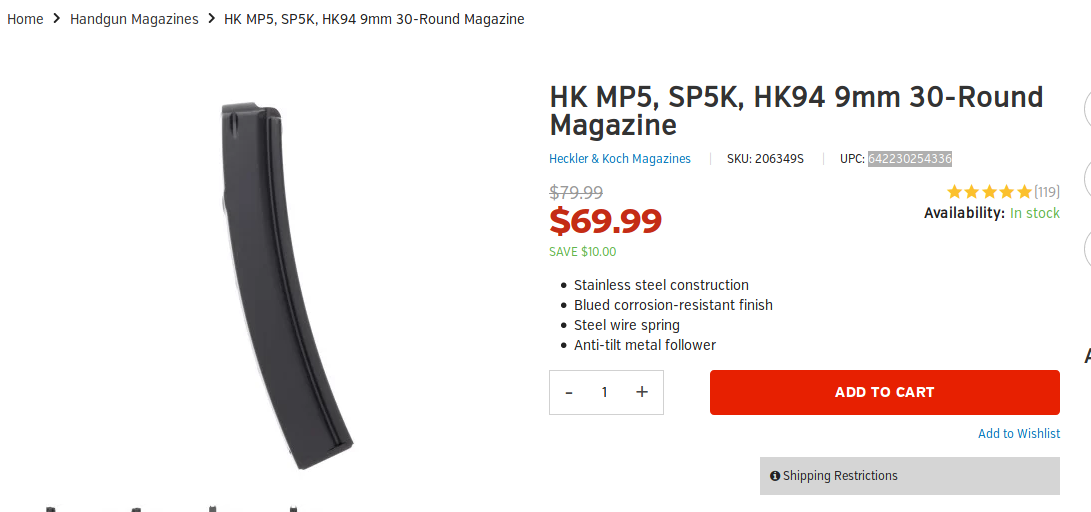 HK MP5, SP5K, HK94 9mm 30-Round Magazine.png